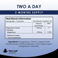 New Leaf Magnesium High Strength 1620mg